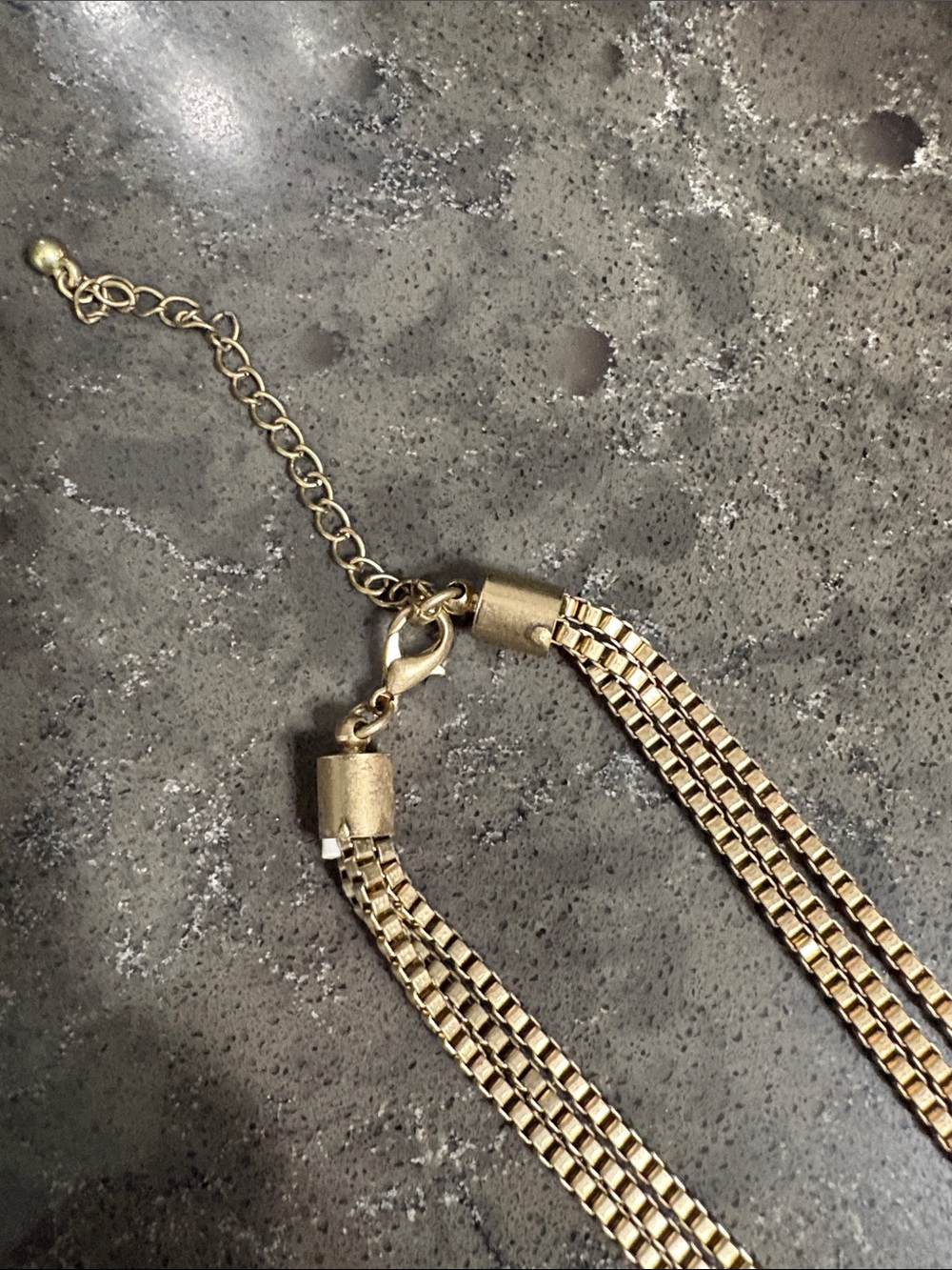 Gold-Tone Statement Pendant Necklace - Bold Square Cutout - Picture 6 of 11